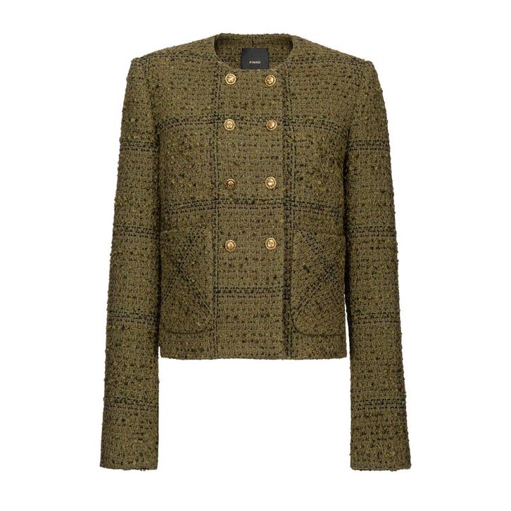 Pinko • groene geruite blazer • 38 (IT44), Kleding | Dames, Truien en Vesten, Groen, Nieuw, Maat 38/40 (M), Verzenden