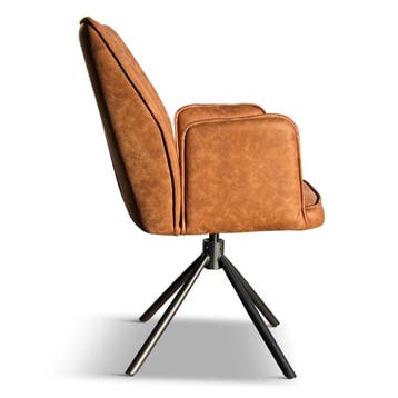 Eetkamerstoel Utah Misty Cognac, Huis en Inrichting, Stoelen, Ophalen of Verzenden, Nieuw