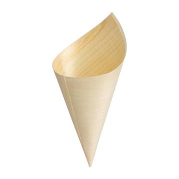 Biologisch afbreekbare houten puntzakjes 17x7,5cm | 100, Verzenden, Nieuw in verpakking
