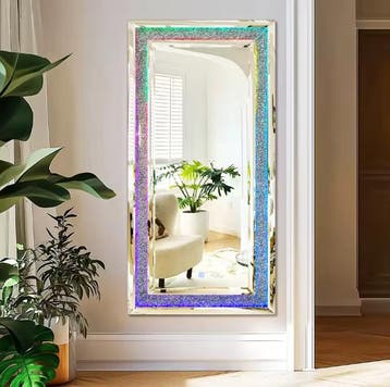 Volledige Lengte Spiegel 120×60 cm met Diamantdesign en RGB, Huis en Inrichting, Kasten | Overige, Verzenden, Nieuw