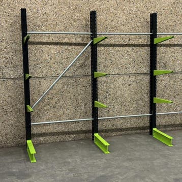 Draagarmstelling licht en sterk, 2 meter, 290 kg per arm, Verzenden