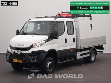 Iveco Daily 70C18 3.0L 4x4 Automaat Open Laadbak Kraan Fassi, Automaat, Stof, Gebruikt, Euro 6