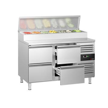 GGM Gastro | Saladette PREMIUM - 1360x700mm - 4 lades - voor, Verzenden, Nieuw in verpakking