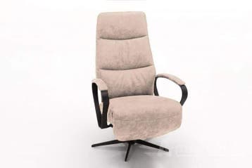 Relaxfauteuil Hitzum - relaxfauteuils - Creme, Nieuw, Stof
