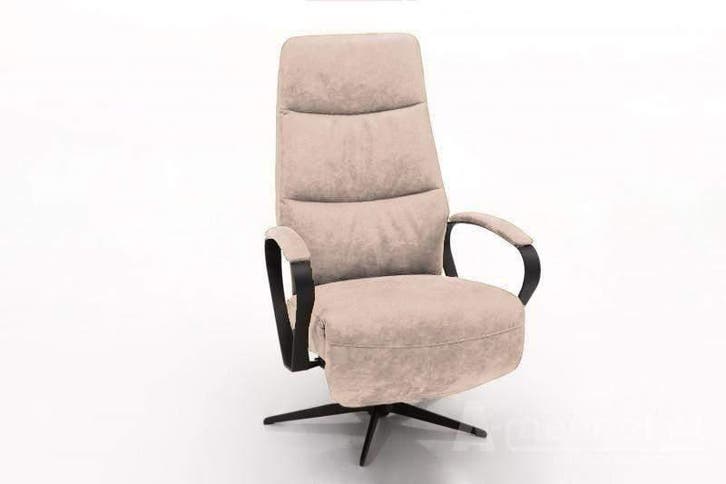 Relaxfauteuil Hitzum - relaxfauteuils - Creme, Huis en Inrichting, Stoelen, Nieuw, Stof