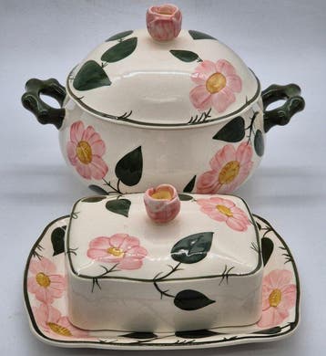 Villeroy & Boch – Wild-Rose – Terrine und Butterdose –, Antiek en Kunst