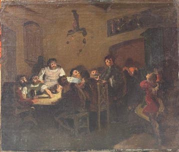 Oostenrijkse school (XIX) - Scena di taverna