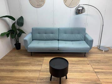 Lichtblauwe 3-Zits Bank | Modern Design, Minder dan 75 cm, Rechte bank, 200 tot 250 cm, Driepersoons