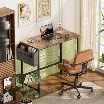 Bureau - Computertafel - Computerbureau - 80x50 cm - Bruin -, Huis en Inrichting, Bureaus, Verzenden, Zo goed als nieuw