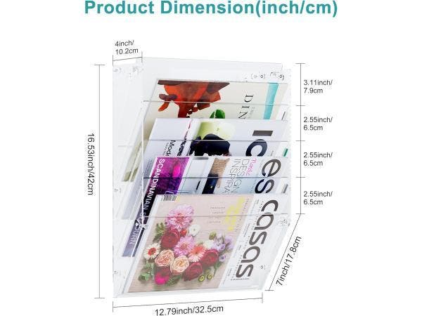 Veiling - Solinxe Hangende documentenhouder Acryl 5 vakken, Diversen, Bureau-accessoires, Nieuw