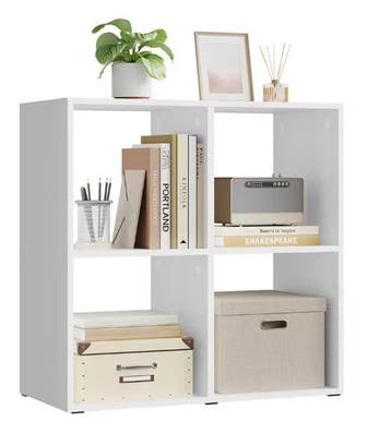 Boekenkast met 4 Vakken – Moderne Houten Open Kast 60x60 cm, Huis en Inrichting, Kasten | Boekenkasten, Verzenden, Nieuw
