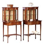 Stel van 2 kleine identieke vitrines ca 1900 Engeland No9228, Ophalen of Verzenden