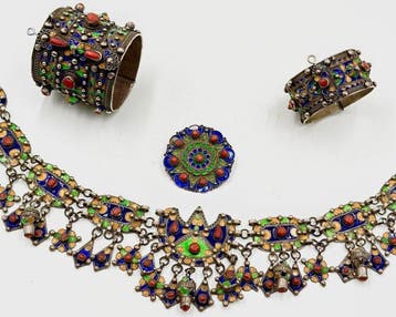 Kabyle sieradenset - Zilver - Algerije - Begin 20e eeuw