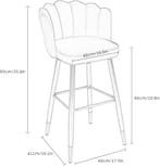 Barkrukken set van 2 - Barstoel met rugleuning - Barkruk - B, Verzenden, Zo goed als nieuw
