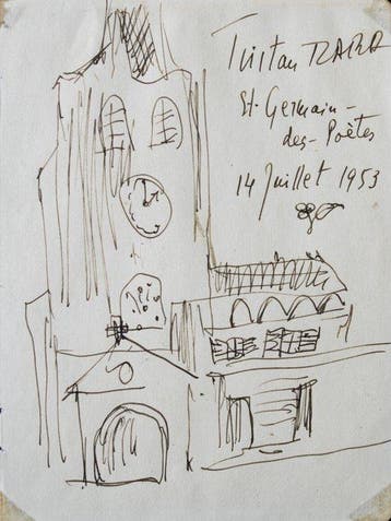 Tristan Tzara (1896-1963) - St.Germain des Poetes, 1953