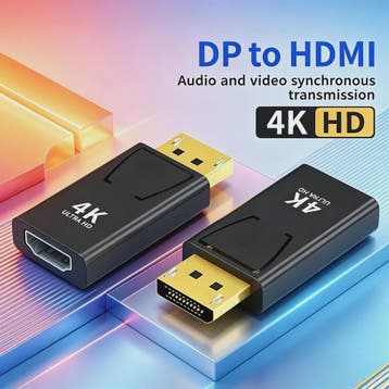 4K DisplayPort naar HDMI Adapter: DP Male naar HDMI Female C, Audio, Tv en Foto, Verzenden, Nieuw