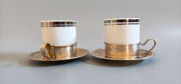 Kop en schotel (2) - .800 zilver