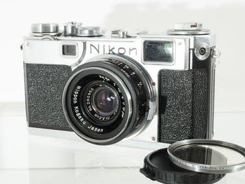 Nikon Nikon S + W-Nikkor-C 2,5/3,5cm Red C, All-Black Late, Nieuw