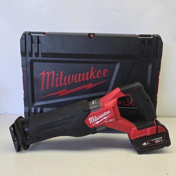 Milwaukee M18 FSZ-0X Accu Reciprozaag 18V Incl Accu + Koffer, Doe-het-zelf en Verbouw, Gereedschap | Zaagmachines, Ophalen of Verzenden