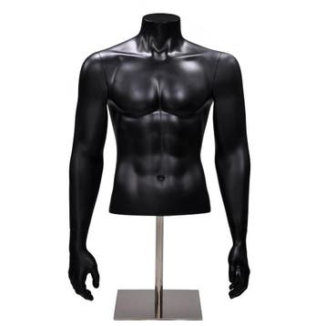Etalagepop torso heer zwart | met armen op poot | nieuw, Ophalen of Verzenden