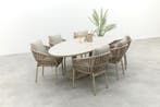 VDG Romeo/Lecce organische tuinset voor 6 personen - Latte, Tuin en Terras, Verzenden, Nieuw, Overige materialen, Tuinset