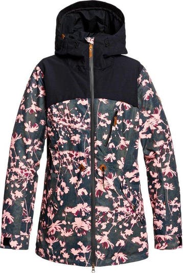 Roxy Stated - XL - Dames Ski jas - True Black Poppy, Verzenden, Nieuw