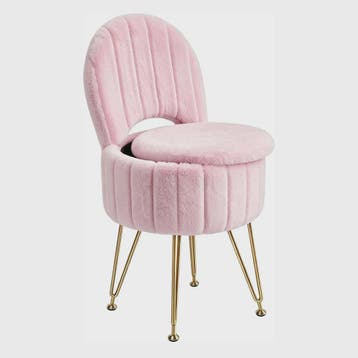 Luxe Fauteuil met Opbergruimte en Pluche Bekleding - Kaptafe, Verzenden, Nieuw