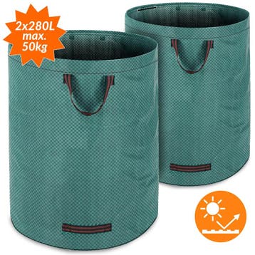 Tuinafvalzak Set van 2 280L 50kg (Tuingereedschap), Verzenden, Nieuw