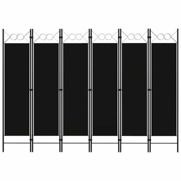 vidaXL Kamerscherm met 6 panelen 240x180 cm zwart, Verzenden, Nieuw