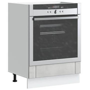 vidaXL Ovenkast Lucca bewerkt hout betongrijs, Verzenden, Nieuw, Grijs