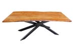 Massief houten eettafel MAMMUT 200 cm Acacia zwart metalen, Ophalen of Verzenden, Nieuw