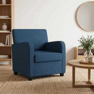 vidaXL Fauteuil Blauw Stof, Verzenden, Nieuw