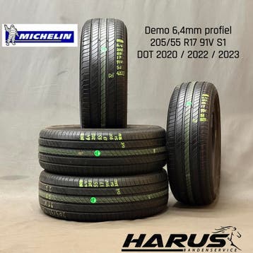 205/55/17 91V S1 Michelin zomerbanden demo 6,4mm profiel 4X, Auto-onderdelen, Gebruikt, 17 inch, Band(en), Personenwagen