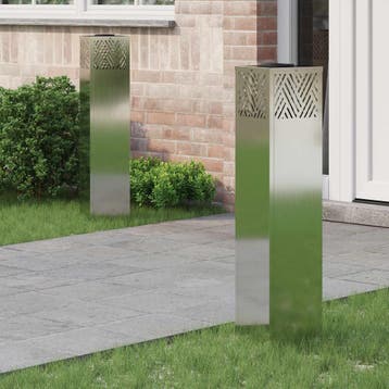 vidaXL Solar LED Pad Licht 2 st Warmwit 18 x 18 x 80 cm, Verzenden, Nieuw, Zonne-energie