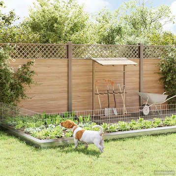 vidaXL Tuin omheining met palen 48 st 35 x 50 cm, Verzenden, Nieuw, IJzer