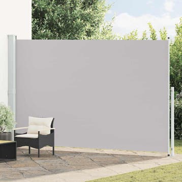 vidaXL Tuinscherm uittrekbaar 220x514 cm grijs, Verzenden, Nieuw