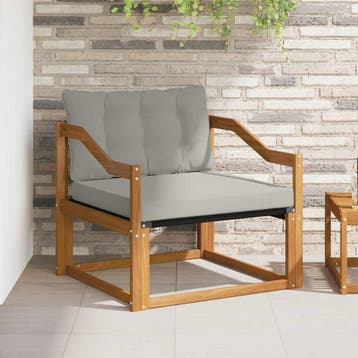 vidaXL Buiten bankenset Massief Acaciahout en Textilene, Tuin en Terras, Tuinsets en Loungesets, Verzenden, Nieuw