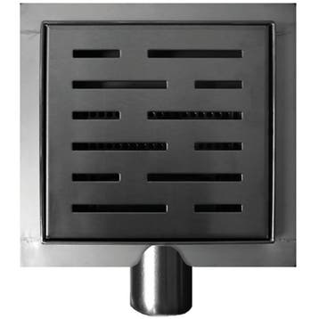 Wiesbaden Doucheput met Flens - Zijuitlaat - 15x15cm - RVS, Doe-het-zelf en Verbouw, Sanitair, Ophalen of Verzenden, Nieuw, Rvs