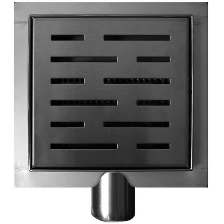 Wiesbaden Doucheput met Flens - Zijuitlaat - 15x15cm - RVS, Doe-het-zelf en Verbouw, Sanitair, Nieuw, Rvs, Ophalen of Verzenden