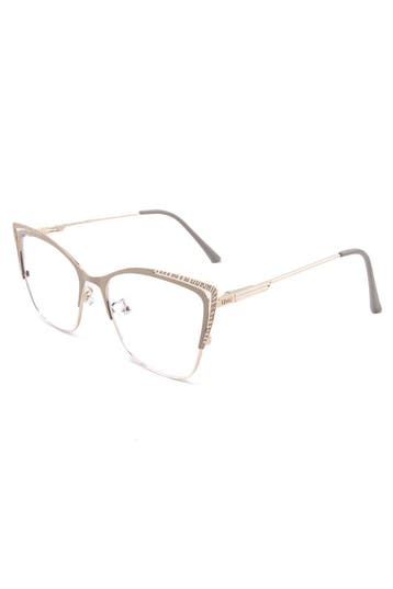 KIMU® Computerbril Cat Eye Lichtgrijs Montuur Doorzichtige G, Ophalen of Verzenden, Nieuw, Feestartikel, Carnaval