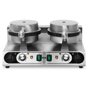 HCB Dubbel wafelijzer - stroopwafel - 230V - RVS, Verzenden, Nieuw in verpakking, Fornuis, Frituur en Grillen