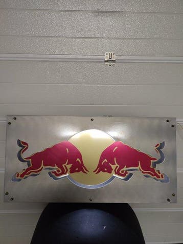 Verlichte reclame Red Bull - Lichtbord - Metaal