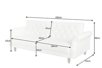 Slaapbank MAISON BELLE AFFAIRE 220cm structuurstof naturel -, Ophalen of Verzenden, Nieuw