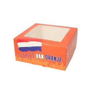 Taartdoos 19x19x9cm. Toppers van Oranje, Verzenden, Nieuw