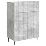 vidaXL Dressoir met lade Betongrijs 66 x 34,5 x 92 cm, Huis en Inrichting, Kasten | Dressoirs, Verzenden, Nieuw, Overige houtsoorten