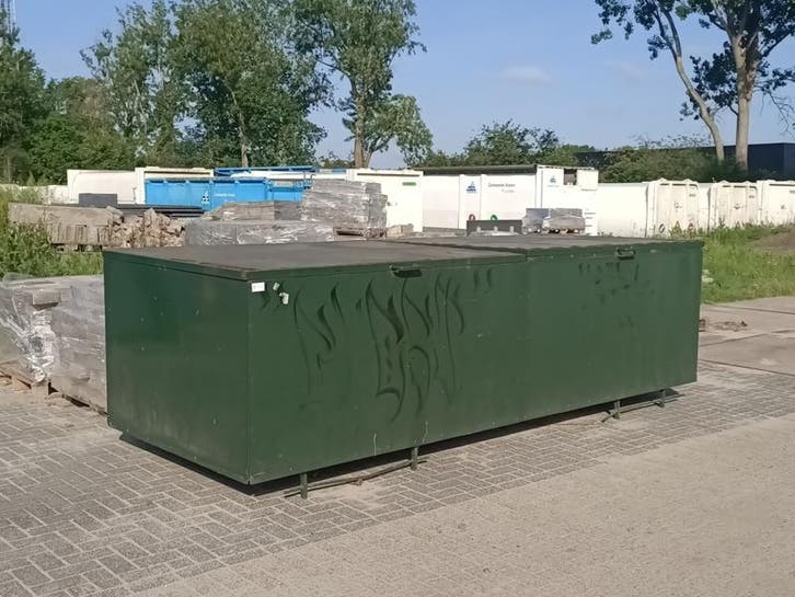 Metalen opslagkist, Zakelijke goederen, Kantoor en Winkelinrichting | Magazijn, Stelling en Opslag