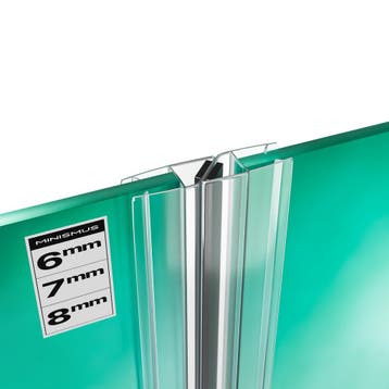 Magnetische douchedeurstrip, 2 × 200 cm, voor glas, Nieuw