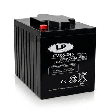 Landport (LP) Deep Cycle accu 6 volt 245 ah Type EVX 6-245, Ophalen of Verzenden, Alfa Romeo;Amerikaanse onderdelen;Audi;Austin;Bentley;BMW;Buick;Cadillac;Chevrolet;Chrysler;Citroën;Dacia;Daewoo;Daihatsu;Dodge;Ferrari;Fiat;Ford;Ford USA;Honda;Hummer;Hyundai;Infiniti;Jaguar;Jeep;Kia;Lada;Lancia;Land Rover;Lexus;Lincoln;Lotus;Maserati;Mazda;Mercedes-Benz;Mercury;MG;Mini;Mitsubishi;Nissan;Oldsmobile;Oldtimer onderdelen;Opel;Overige automerken;Peugeot;Pontiac;Porsche;Renault;Rover;Saab;Seat;Skoda;Smart;Ssangyong;Subaru;Suzuki;Toyota;Triumph;Universele onderdelen;Volkswagen;Volvo
