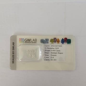 5 pcs Diamant (Natuurlijk) - 0.49 ct - Gemengde slijpvorm -, Sieraden, Tassen en Uiterlijk, Nieuw
