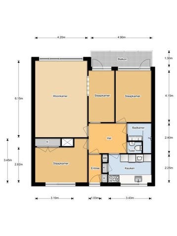 Te Huur 3 Kamer Appartement Hobokenstraat In Breda, Huizen en Kamers, Noord-Brabant, Direct bij eigenaar, Breda, Appartement